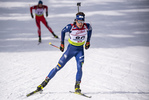 12.03.2020, xkvx, Biathlon IBU Cup Obertilliach, Sprint Herren, v.l. David Zingerle (Italy)  / 