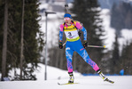 12.03.2020, xkvx, Biathlon IBU Cup Obertilliach, Sprint Damen, v.l. Ekaterina Noskova (Russia)  / 