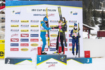 12.03.2020, xkvx, Biathlon IBU Cup Obertilliach, Sprint Damen, v.l. Anastasiia Egorova (Russia) und Emilie Aagheim Kalkenberg (Norway)  / 