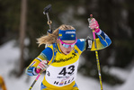 13.03.2020, xkvx, Biathlon IBU Cup Obertilliach, Sprint Damen, v.l. Felicia Lindqvist (Sweden)  / 