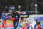 14.03.2020, xsoex, Biathlon IBU Weltcup NoveMesto na Morave, Mixed-Staffel, v.l. Dominik Windisch (Italy) in Aktion am Schiessstand / at the shooting range