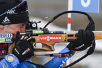 14.03.2020, xsoex, Biathlon IBU Weltcup NoveMesto na Morave, Mixed-Staffel, v.l. Simon Desthieux (France) in Aktion am Schiessstand / at the shooting range