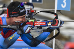 14.03.2020, xsoex, Biathlon IBU Weltcup NoveMesto na Morave, Mixed-Staffel, v.l. Maillet Quentin Fillon (France) in Aktion am Schiessstand / at the shooting range