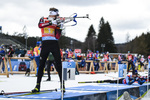14.03.2020, xsoex, Biathlon IBU Weltcup NoveMesto na Morave, Mixed-Staffel, v.l. Tarjei Boe (Norway) in Aktion am Schiessstand / at the shooting range