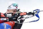 14.03.2020, xsoex, Biathlon IBU Weltcup NoveMesto na Morave, Mixed-Staffel, v.l. Johannes Thingnes Boe (Norway) in Aktion am Schiessstand / at the shooting range