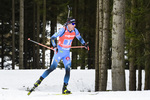 14.03.2020, xsoex, Biathlon IBU Weltcup NoveMesto na Morave, Mixed-Staffel, v.l. Maillet Quentin Fillon (France) in Aktion / in action competes