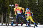 14.03.2020, xsoex, Biathlon IBU Weltcup NoveMesto na Morave, Singel-Mixed-Staffel, v.l. Roman Rees (Germany) in Aktion / in action competes