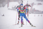 14.03.2020, xkvx, Biathlon IBU Cup Obertilliach, Mixed-Staffel, v.l. Natalia Gerbulova (Russia)  / 
