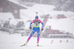 14.03.2020, xkvx, Biathlon IBU Cup Obertilliach, Mixed-Staffel, v.l. Ekaterina Noskova (Russia)  / 