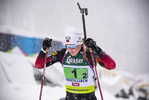 14.03.2020, xkvx, Biathlon IBU Cup Obertilliach, Mixed-Staffel, v.l. Aasne Skrede (Norway)  / 