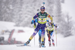 14.03.2020, xkvx, Biathlon IBU Cup Obertilliach, Mixed-Staffel, v.l. Taras Lesiuk (Ukraine)  / 