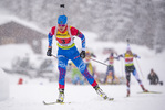 14.03.2020, xkvx, Biathlon IBU Cup Obertilliach, Single-Mixed-Staffel, v.l. Anastasiia Egorova (Russia)  / 