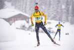 14.03.2020, xkvx, Biathlon IBU Cup Obertilliach, Single-Mixed-Staffel, v.l. Johannes Werner Donhauser (Germany)  / 