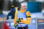 20.03.2021, xkvx, Biathlon IBU World Cup Oestersund, Verfolgung Herren, v.l. Justus Strelow (Germany) im Ziel / in the finish
