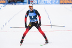 20.03.2021, xkvx, Biathlon IBU World Cup Oestersund, Verfolgung Herren, v.l. Sturla Holm Laegreid (Norway) im Ziel / in the finish