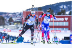 21.03.2021, xkvx, Biathlon IBU World Cup Oestersund, Massenstart Damen, v.l. Dunja Zdouc (Austria) in aktion / in action competes
