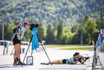 02.06.2021, xkvx, Biathlon Training Ruhpolding, v.l. Denise Herrmann (Germany), Marion Deigentesch (Germany) in aktion am Schiessstand at the shooting range