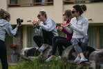 30.06.2021, xkvx, Biathlon Training SeiserAlm, v.l. Maren Hammerschmidt (Germany), Janina Hettich (Germany), Marion Wiesensarter (Germany)  