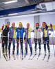 17.10.2021, xkvx, Wintersport - Biathlon Training Oberhof - Skihalle, v.l. Anna Weidel (Germany), Hanna Kebinger (Germany), Stefanie Scherer (Germany), Franziska Hildebrand (Germany), Sophia Schneider (Germany), Juliane Fruehwirt (Germany)