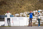 20.10.2021, xkvx, Biathlon Training Antholz-Anterselva, v.l. Johannes Kuehn (Germany), Roman Rees (Germany), Trainer Isidor Scheurl (Germany)  