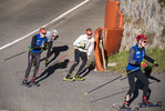 20.10.2021, xkvx, Biathlon Training Antholz-Anterselva, v.l. Roman Rees (Germany), Philipp Horn (Germany), Johannes Kuehn (Germany), Benedikt Doll (Germany)  
