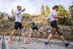 20.10.2021, xkvx, Biathlon Training Antholz-Anterselva, v.l. Roman Rees (Germany), Johannes Kuehn (Germany), Justus Strelow (Germany)  