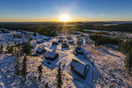 10.11.2021, xkvx, Biathlon Training Sjusjoen / Landscape, v.l. Feature / Landschaft / Sonnenuntergang / Sunset / Sonne / Sjusjoen / Landscape / Drone / Dronepicture / Drohne / Drohnenbild  