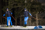 26.11.2021, xkvx, Biathlon IBU World Cup Oestersund, Training Women and Men, v.l. Thomas Bormolini (Italy) und Lukas Hofer (Italy) in aktion / in action competes