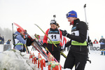27.11.2021, xetx, Biathlon IBU Cup Idre, Sprint Women, v.l. Irene Cadurisch (SWITZERLAND), Darya Blashko (UKRAINE)
