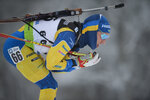 27.11.2021, xetx, Biathlon IBU Cup Idre, Sprint Men, v.l. Simon Hallstroem (SWEDEN)