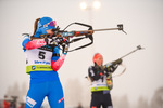 28.11.2021, xetx, Biathlon IBU Cup Idre, Pursuit Women, v.l. Evgeniya Burtasova (RUSSIA), Franziska Hildebrand (GERMANY)