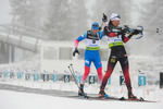 28.11.2021, xetx, Biathlon IBU Cup Idre, Pursuit Men, v.l. Aleksander Fjeld Andersen (NORWAY), Vasilii Tomshin (RUSSIA)