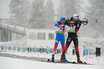28.11.2021, xetx, Biathlon IBU Cup Idre, Pursuit Men, v.l. Aleksander Fjeld Andersen (NORWAY), Vasilii Tomshin (RUSSIA)