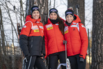 29.11.2021, xkvx, Biathlon Teampictures Switzerland, v.l. Selina Gasparin (Switzerland), Aita Gasparin (Switzerland), Elisa Gasparin (Switzerland)  / 