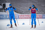 30.11.2021, xkvx, Biathlon IBU World Cup Oestersund, Training Women and Men, v.l. Coach Andrea Zattoni (Italy) und Dorothea Wierer (Italy) in aktion / in action competes