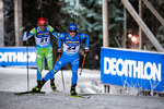 02.12.2021, xkvx, Biathlon IBU World Cup Oestersund, Sprint Men, v.l. Lukas Hofer (Italy), Jakov Fak (Slovenia) in aktion / in action competes