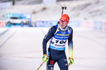 02.12.2021, xkvx, Biathlon IBU World Cup Oestersund, Sprint Men, v.l. Johannes Kuehn (Germany) im Ziel / in the finish