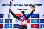 02.12.2021, xkvx, Biathlon IBU World Cup Oestersund, Sprint Men, v.l. Sebastian Samuelsson (Sweden) bei der Siegerehrung / at the medal ceremony