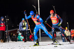 04.12.2021, xkvx, Biathlon IBU World Cup Oestersund, Relay Men, v.l. Lukas Hofer (Italy), Benedikt Doll (Germany) in aktion / in action competes