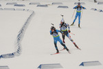04.12.2021, xetx, Biathlon IBU Cup Sjusjoen, Mass Start Men, v.l. Oscar Lombardot (FRANCE), Jonas Marecek (CZECH), Daniele Cappellari (ITALY)  / 