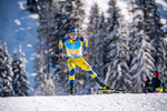 12.12.2021, xkvx, Biathlon IBU World Cup Hochfilzen, Relay Men, v.l. Malte Stefansson (Sweden) in aktion / in action competes