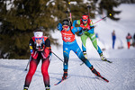 12.12.2021, xkvx, Biathlon IBU World Cup Hochfilzen, Pursuit Women, v.l. Anais Chevalier-Bouchet (France) in aktion / in action competes
