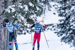 12.12.2021, xljkx, Cross Country FIS World Cup Davos, 15km Men, v.l. Tomas Kalivoda (Czechia), Bernhard Flaschberger (Austria)  / 