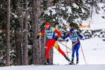 12.12.2021, xljkx, Cross Country FIS World Cup Davos, 15km Men, v.l. Stavre Jada (Macedonia), Petrica Hogiu (Romania)  / 