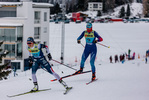 12.12.2021, xljkx, Cross Country FIS World Cup Davos, 10km Women, v.l. Patricija Eiduka (Latvia), Lydia Hiernickel (Switzerland)  / 