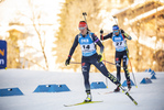 18.12.2021, xkvx, Biathlon IBU World Cup Le Grand Bornand, Pursuit Women, v.l. Denise Herrmann (Germany), Vanessa Hinz (Germany) in aktion / in action competes