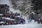 18.12.2021, xkvx, Biathlon IBU World Cup Le Grand Bornand, Pursuit Women, v.l. Feature Streckenansicht mit Fans / track overview with fans