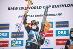18.12.2021, xkvx, Biathlon IBU World Cup Le Grand Bornand, Pursuit Women, v.l. Elvira Oeberg (Sweden) bei der Siegerehrung / at the medal ceremony