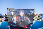 18.12.2021, xkvx, Biathlon IBU World Cup Le Grand Bornand, Pursuit Men, v.l. Quentin Fillon Maillet (France) Fans  / 