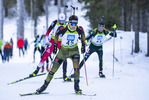 18.12.2021, xsoex, Biathlon Alpencup Pokljuka, Sprint Men, v.l. Paul Guenter (Germany), Julius Hofmann (Germany)  / 